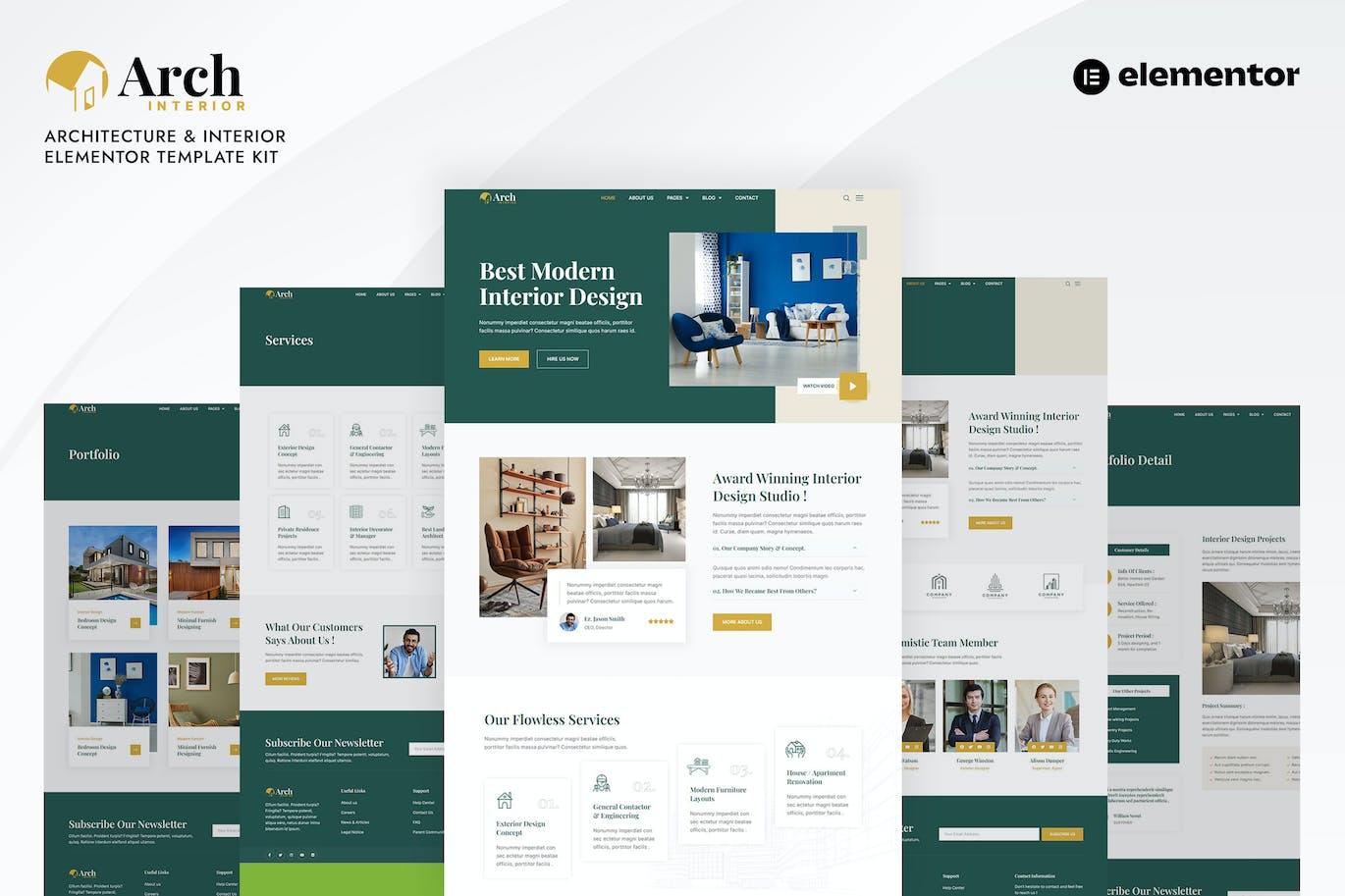 Archinterior – Architecture & Interior Elementor Pro Template Kit